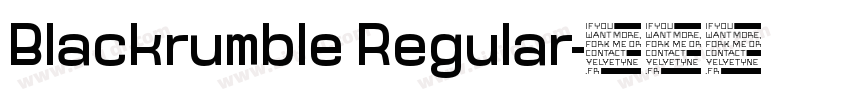 Blackrumble Regular字体转换